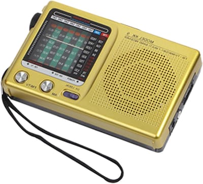 Draagbare Radio - AM FM Ontvanger - Kamperen Noodsituaties - Krachtige Ontvangst - Compact Formaat - Goud