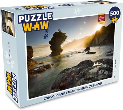 Puzzel Zonsopgang strand Nieuw-Zeeland - Legpuzzel - Puzzel 500 stukjes