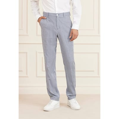 GUESS Marciano By  Roger Classic Chino Smart Blue And White Größe: 54 | Chinos Outlet | Herren | Blau