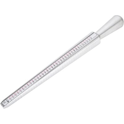 Baguier UK Mandrin de Mesure Bague Bâton de Mesure Taille Bijoux Outil de Mesure (Baguier) white