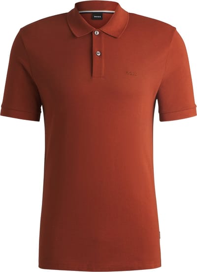 BOSS Pallas regular fit polo - pique - donker oranje