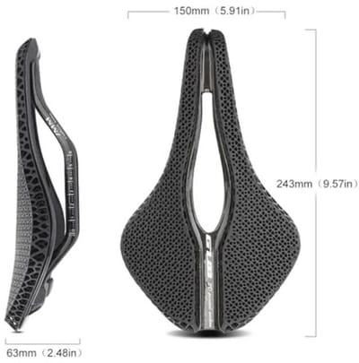 Comfortabel 3D-gefabriceerd fietszadel met schokdemping voor MTB en racefiets