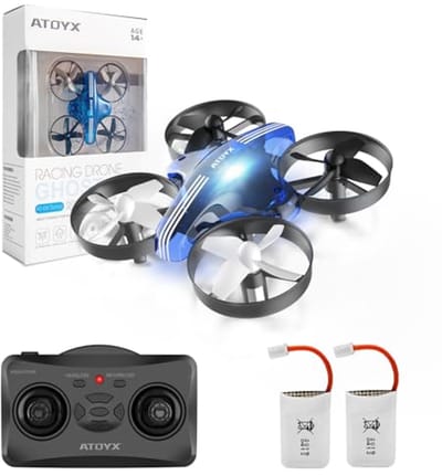 Binnenspeelgoed drone helikopter voor kinderen met afstandsbediening - quadcopter in blauw