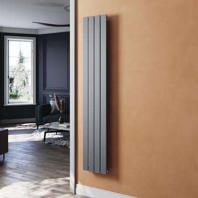 Verticale Design Radiator Antraciet 180x31 cm - Platte Paneelradiator voor Badkamer of Woonkamer