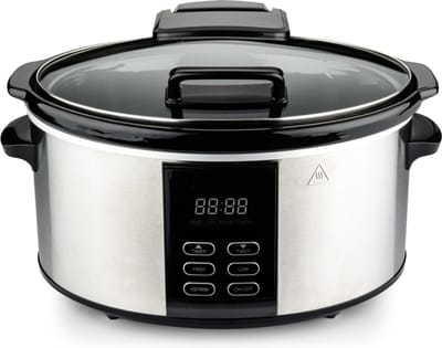 VLSelect® Slowcooker Met Timer - Keramische Binnenpan - Warmhoudfunctie - 6 Liter