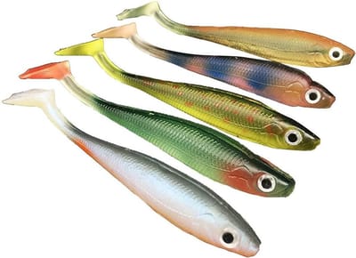 20 Stuks Vislures Jig Hoofden, Zachte Sinking Swimbaits en Rigged Lures voor Zoet en Zout Water