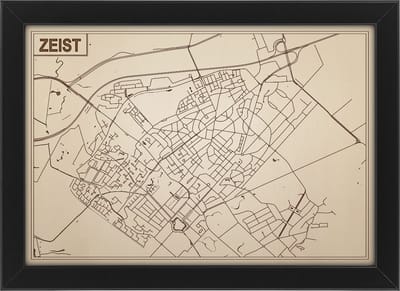 Houten Stadskaart van Zeist