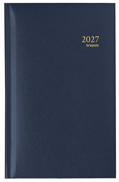 Brepols agenda 2027 - INTERPLAN [0.731] - LIMA - Zakagenda - 1 week op 2 pagina's - Weekoverzicht - Blauw - 8.9 x 16 cm