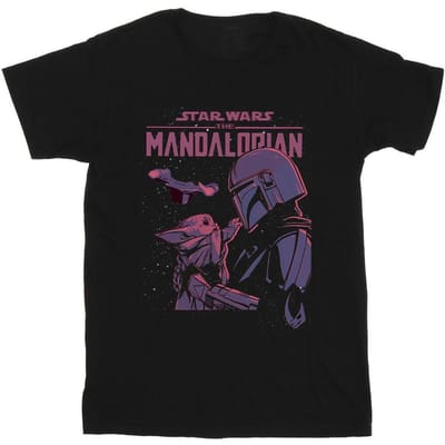 Star Wars Heren The Mandalorian Hallo Vriend T-Shirt (Zwart)