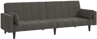Slaapbank - Uitklapbaar - Slaapstoel - Logeerbed - Zetelbed - Slaapfauteuil - Vouwbed - 2 persoons - Zeer comfortabel - Donkergrijs