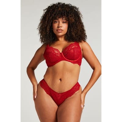 Hunkemöller Dames Lingerie String Daisy - Rood - maat XS