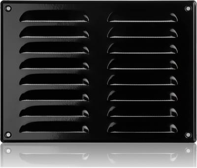 Ventilatie Rooster - Lucht Roosters - Ventilatie Optimaliseren - Met Hor - 260x190mm - Zwart