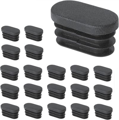 Afdekdoppen voor stoelpoten, voetkappen tuinstoelen, 20 stuks (15 x 30 mm)