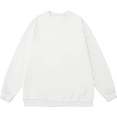 Pull ample à col rond pour garçon, vêtement de printemps et d'automne 3XL white