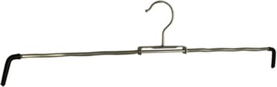 De Kledinghanger Gigant - Rokspanner - Broekspanner - 8112 - 50 Stuks - metaal - Verchroomd - Zwart - Anti-slip Coating - 26-52 cm - Zilver (8112_00/50)