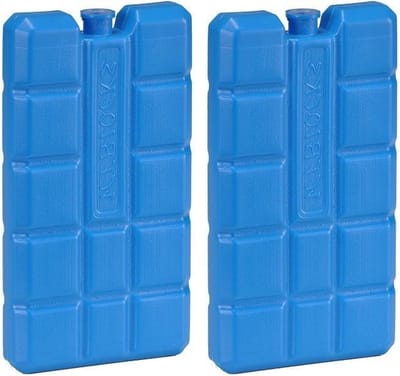 HI koelelementen - 4x - 400 gram - 9 x 16 cm - Koelblokken - voor koeltas en koelbox - kunststof