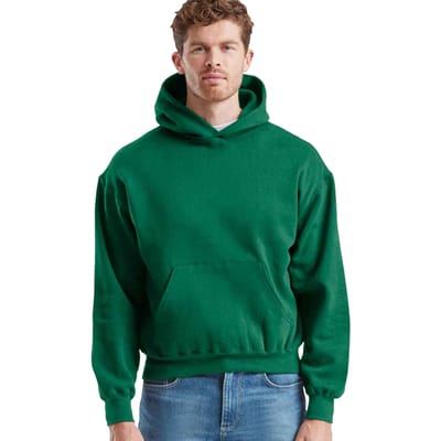 Fruit of the Loom heren superkatoenen katoenen hoodie (College Groen)