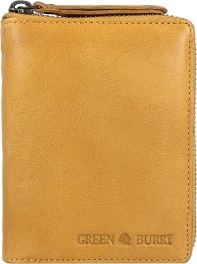 Greenburry Soft Washed Portemonnee Leder 12.5 cm - Jongens - Staand formaat - yellow