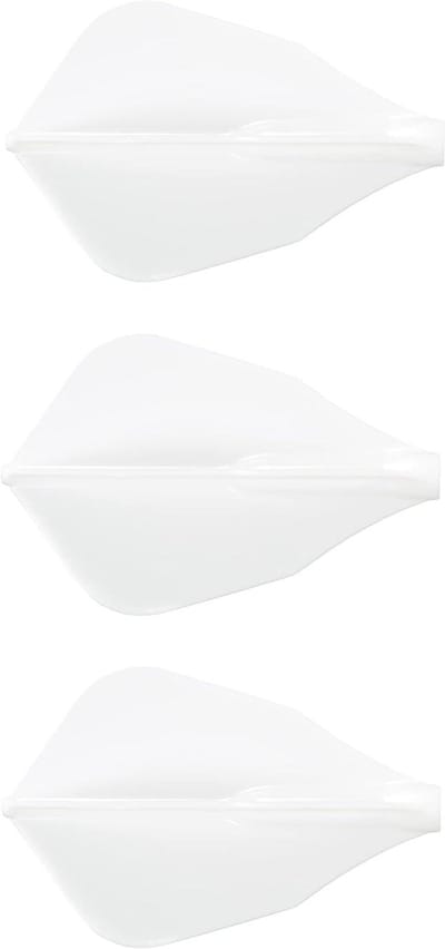 Dart Flights - Vorm W - Precisie Werpen - Push-in Systeem - 97 x 541 cm - Wit