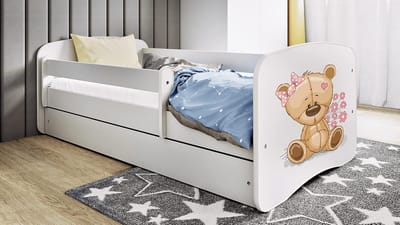 Veilig Kinderbed met Valbeveiliging voor Tieners - 70x140, 80x160 en 80x180 cm
