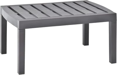 Tuin bijzettafel - Terrastafel kunststof - Buitenmeubel - Onderhoudsvrij en weerbestendig - 78x55x38 cm - Mokka