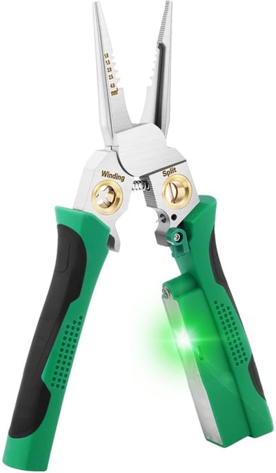 Vixson - Multifunctionele Draadstriptang - 8-in-1 - Met Spanningstester - RVS - AWG 18-10 - POWERPLIERS