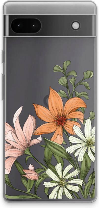 Case Company® - Hoesje geschikt voor Google Pixel 6a hoesje - Floral bouquet - Soft Cover Telefoonhoesje - Bescherming aan alle Kanten en Schermrand