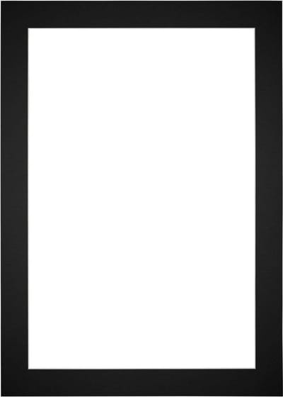 Passe-Partout Fotomaat 10x20 cm - Lijstmaat 21x30 cm - Zwart - Museumkarton - Fotolijst niet inbegrepen