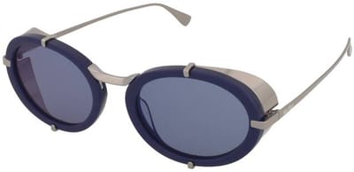 Max Mara Mm0103 Selma 90x Zonnebril voor Dames Shiny Blue/Silver/51-20-140