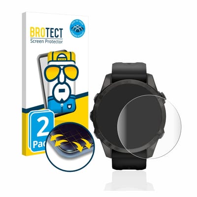 BROTECT - Screenprotector voor Garmin Epix Pro (Gen 2) (42 mm) - Folie Beschermfolie transparant volledig dekking - 2 Stuks