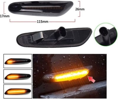 Knipperlicht Dynamisch Black Geschikt voor BMW 1 Serie, 3 Serie, X1 en X3 Dynamisch knipperlicht BMW