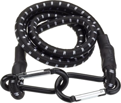 Famanu – Bagagespanner met karabijnhaak 100 cm - verstelbare elastische spanband voor het zekeren van grotere bagage en lading - robuust en herbruikbaar