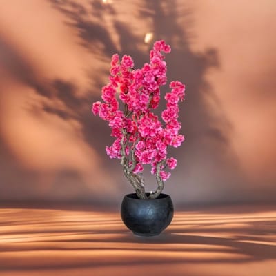 Seta Fiori - Kunst Bloesemboom - Kunstboom - fel roze - 90cm - Voor binnen - 'Nieuwe' Fluffy ** - Sakura