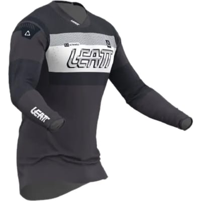 Leatt Moto 5.5 UltraWeld V24 Graphite Zwart Grijs Wit Motocross Jersey -