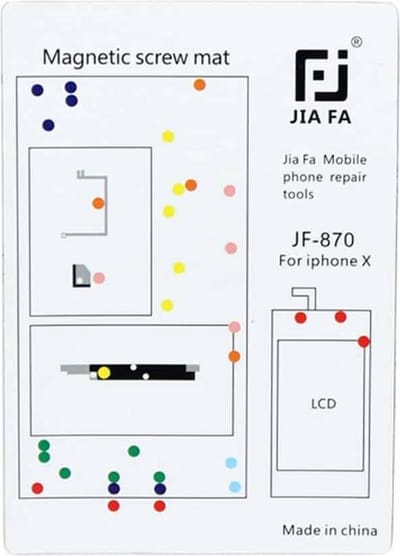 Let op type!! JIAFA Magnetic Screws Mat for iPhone X