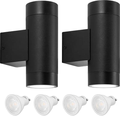 Zwarte LED Buiten Wandlamp voor Up en Down Verlichting