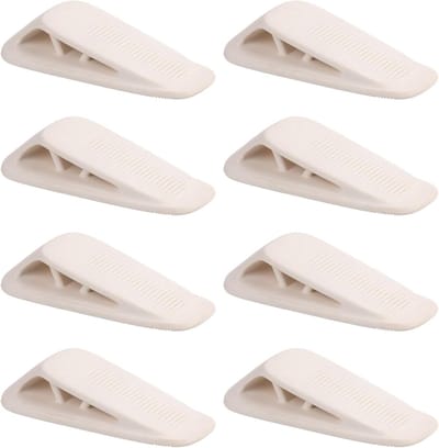 Rubberen Deurstoppers - Deurwig Deurhouder - Deuren Open Houden - Antislip Bodem - 8 Stuks - Wit