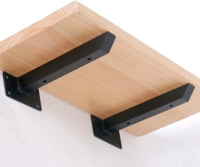 Plankdragers - Wandsteunen - Opbergen - Verborgen Montage - 10 cm - Zwart