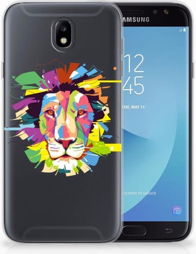 Samsung Galaxy J7 2017 | J7 Pro Telefoonhoesje met Naam Lion Color