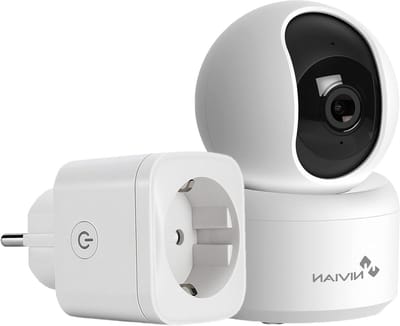 Beveiligingscamera Binnen - Wifi Camera - Huisbewaking - 2K SuperHD Beeld - 108 Graden Kijkhoek - Wit