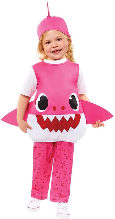 Mommy Shark kinderkostuum roze
