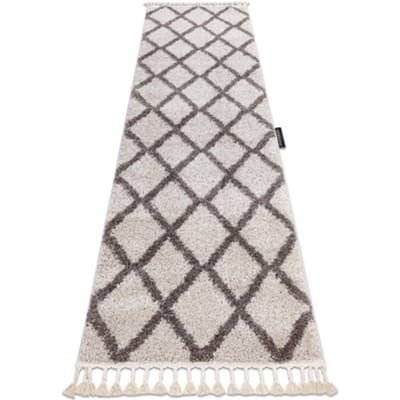 Kleden Rugsx Tapijt, Vloerbekleding BERBER TROIK crème - voor 70x200 cm