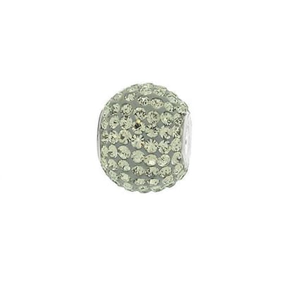 Blinx Jewels Zilveren Hanger Grijze Bol Steentjes Strass