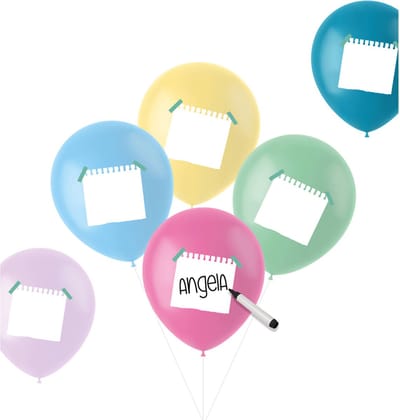 Folat Ballonnen Beschrijfbaar Pastel 33 Cm Latex 6 Stuks