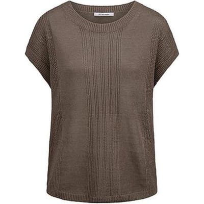 Tricottop 100% linnen Van Peter Hahn beige