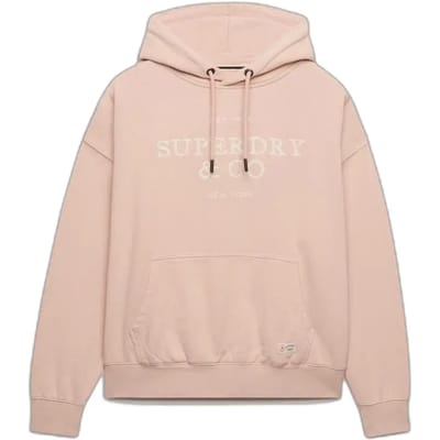 Superdry - Luxe Casual Geborduurde Relaxed Hoodie - Dames - Hoodies