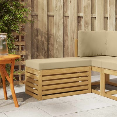 vidaXL - Buitenstoel - Bank - Massief - Acacia - Hout - Wit