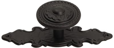 Gamet GA11 Serie - Meubelknop met Sierplaat - Zwart Super Mat - Design