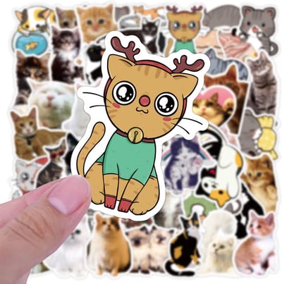 Go Go Gadget - 50 Stickers Mix Pack - Voor Fiets, Step, Laptop, Skateboard, Koffer, Helm, etc. - Bullet journal - Junk journal - Katten liefhebber