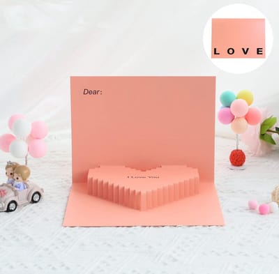 Popupkaarten - Valentijnskaart - pop-up kaart - romantisch - cadeau Geschikt Voor hem/haar - 3D Wenskaart - Valentijnsdag - Kaartje Liefde - Liefde